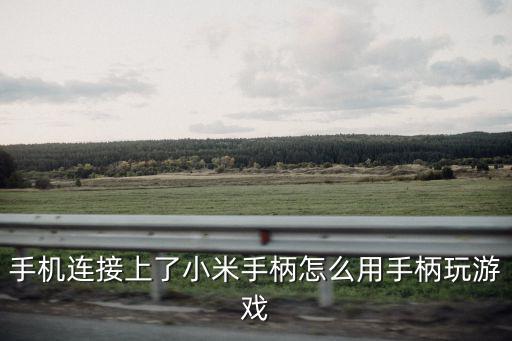 手机连接上了小米手柄怎么用手柄玩游戏