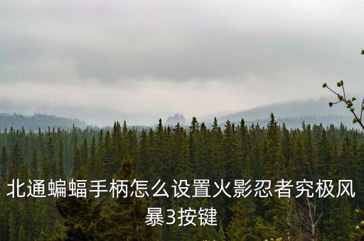 北通蝙蝠手柄怎么设置火影忍者究极风暴3按键