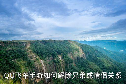 QQ飞车手游如何解除兄弟或情侣关系