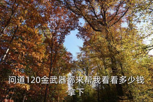 问道手游120金武器怎么获得，问道金色的兵器怎么搞