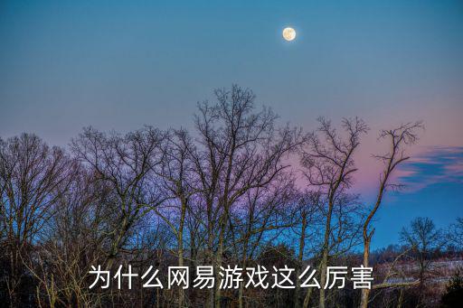 为什么网易游戏这么厉害