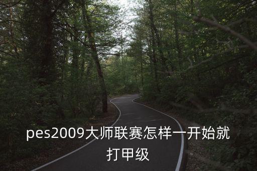 pes2009大师联赛怎样一开始就打甲级