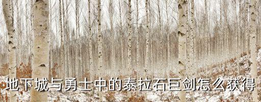 dnf手游泰拉石巨剑怎么获得，DNF泰拉石大剑如何得到