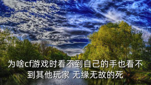 cf手游看不到水是怎么回事，CF画面显示不了是怎么回事怎么办连雷神都是透明的水都是