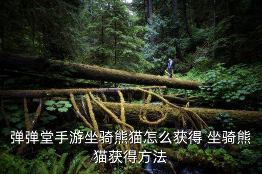 弹弹堂手游怎么获得，弹弹堂手游坐骑熊猫怎么获得 坐骑熊猫获得方法