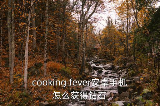 cooking fever安卓手机怎么获得钻石