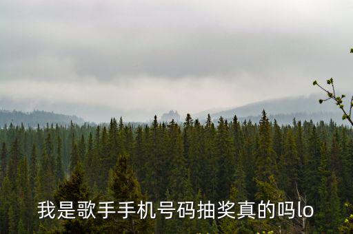 我是歌手手机号码抽奖真的吗lo