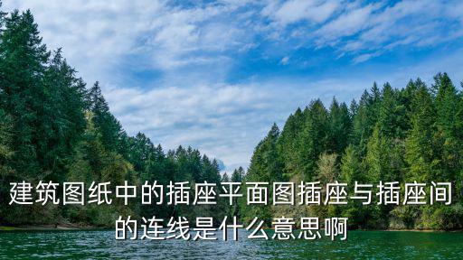 建筑图纸中的插座平面图插座与插座间的连线是什么意思啊