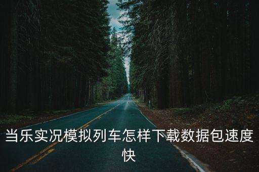 当乐实况模拟列车怎样下载数据包速度快
