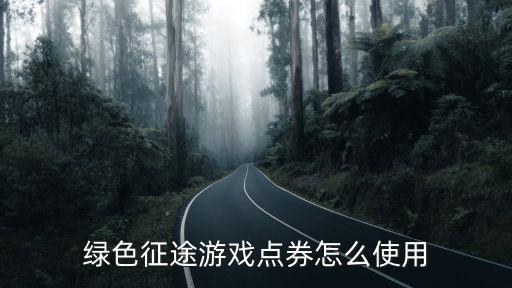 绿色征途游戏点券怎么使用