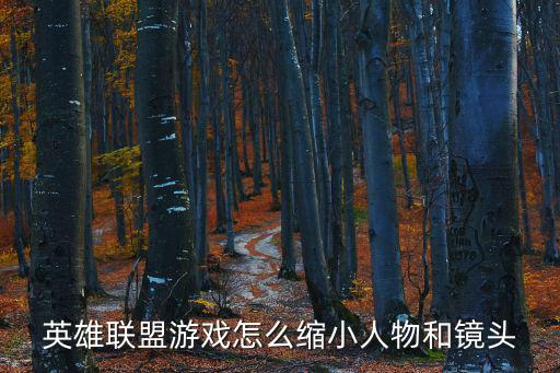 英雄联盟游戏怎么缩小人物和镜头