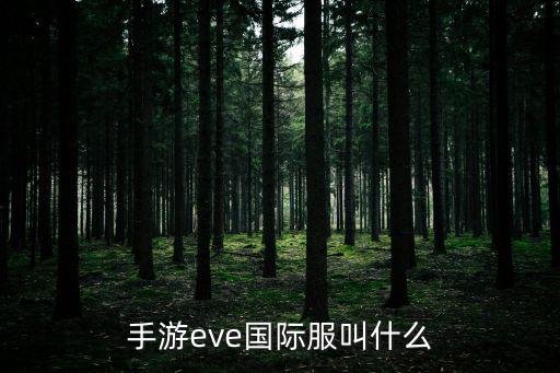 手游eve国际服叫什么