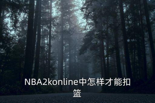 NBA2konline中怎样才能扣篮
