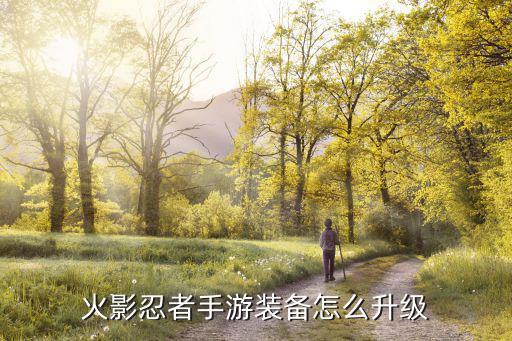 火影忍者手游装备怎么升级