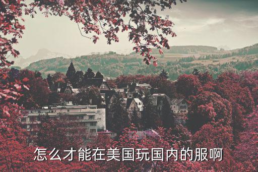 怎么在中国玩美国的手游，怎样可以耍美国的游戏