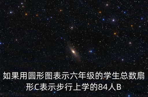 如果用圆形图表示六年级的学生总数扇形C表示步行上学的84人B