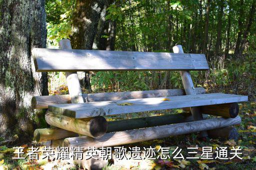 王者荣耀精英朝歌遗迹怎么三星通关