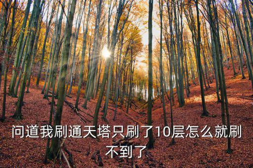 问道我刷通天塔只刷了10层怎么就刷不到了