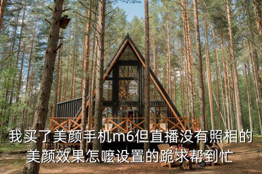 我买了美颜手机m6但直播没有照相的美颜效果怎嚒设置的跪求帮到忙