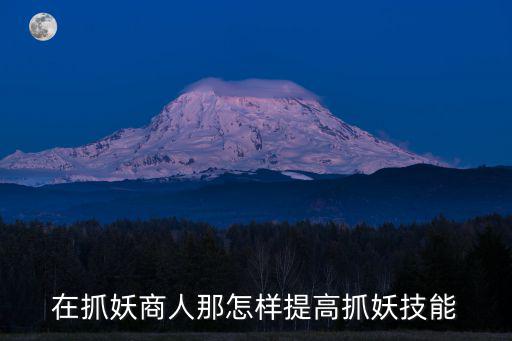 在抓妖商人那怎样提高抓妖技能