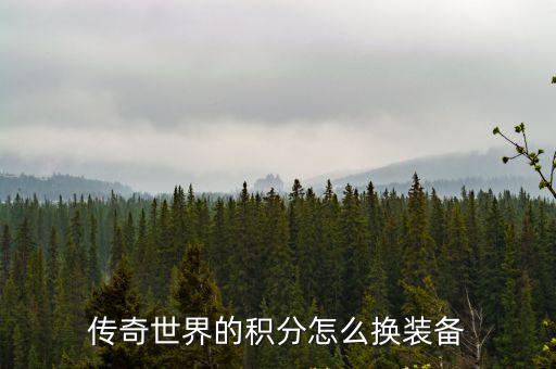 传奇世界的积分怎么换装备