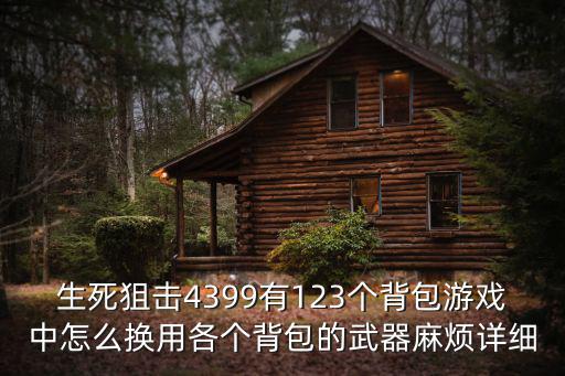生死狙击4399有123个背包游戏中怎么换用各个背包的武器麻烦详细