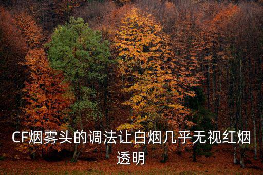 CF烟雾头的调法让白烟几乎无视红烟透明