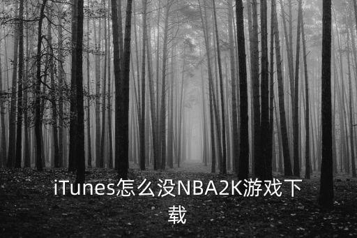 iTunes怎么没NBA2K游戏下载