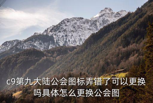 c9第九大陆公会图标弄错了可以更换吗具体怎么更换公会图
