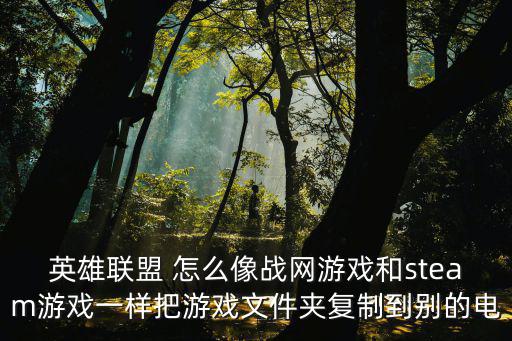 英雄联盟 怎么像战网游戏和steam游戏一样把游戏文件夹复制到别的电