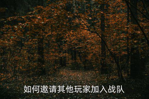 如何邀请其他玩家加入战队
