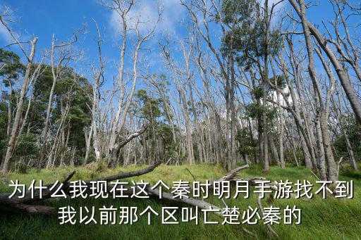 为什么我现在这个秦时明月手游找不到我以前那个区叫亡楚必秦的
