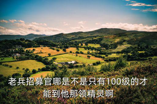 cf手游老兵招募该怎么做，老兵招募官哪是不是只有100级的才能到他那领精灵啊