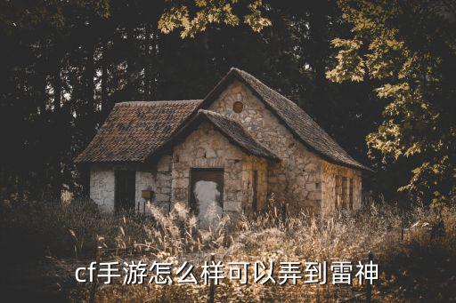 cf手游怎么样可以弄到雷神