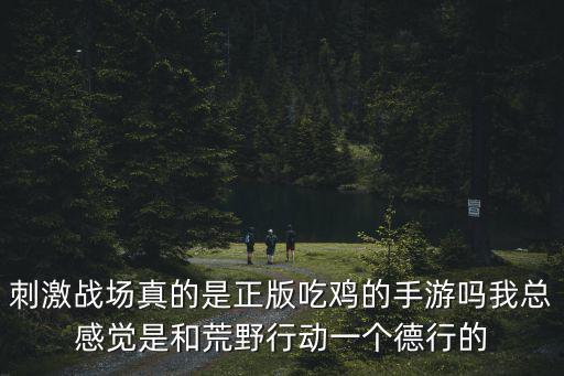 刺激战场真的是正版吃鸡的手游吗我总感觉是和荒野行动一个德行的