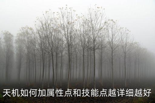 完美世界手游天机技能怎么加，天机技能怎么加