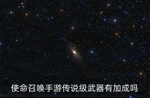 使命召唤手游传说级武器有加成吗
