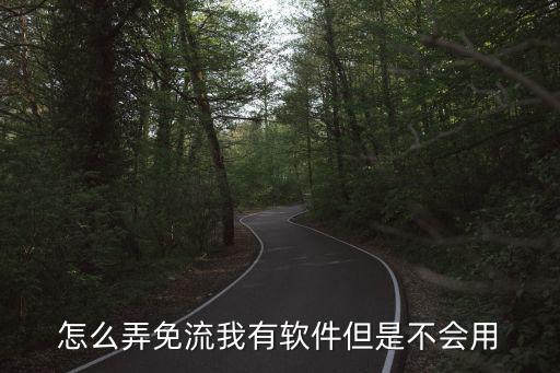 怎么弄免流我有软件但是不会用