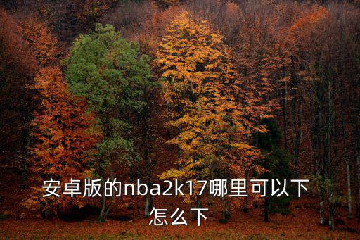 nba2k的手游怎么下载，安卓版的nba2k17哪里可以下 怎么下