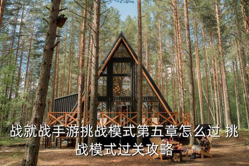 战就战手游挑战模式第五章怎么过 挑战模式过关攻略