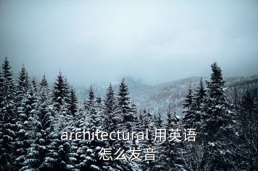 architectural 用英语怎么发音