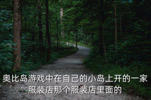 奥比岛游戏中在自己的小岛上开的一家服装店那个服装店里面的