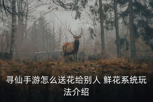 寻仙手游怎么送物品，寻仙手游怎么送花给别人 鲜花系统玩法介绍