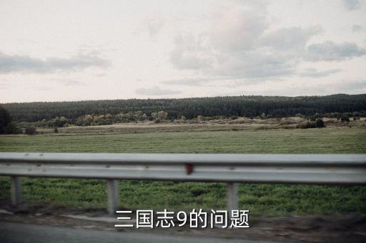 三国志9的问题