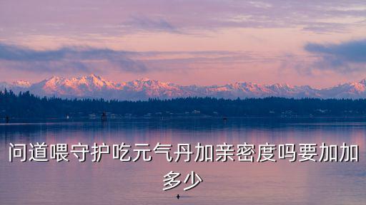 问道喂守护吃元气丹加亲密度吗要加加多少