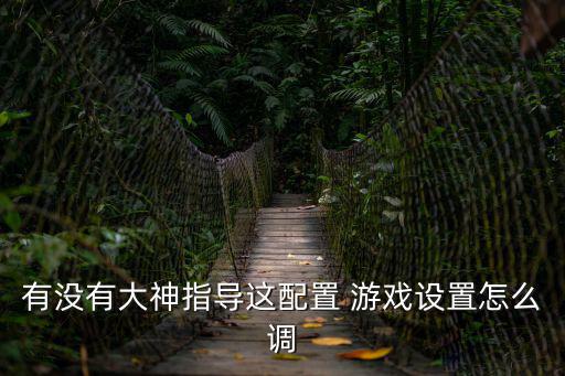 有没有大神指导这配置 游戏设置怎么调