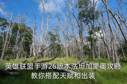 英雄联盟手游26版本法坦加里奥攻略教你搭配天赋和出装