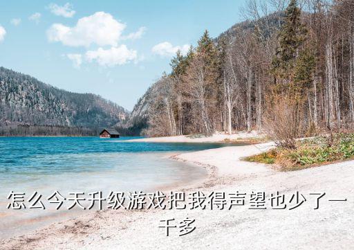 怎么今天升级游戏把我得声望也少了一千多