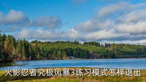 火影忍者究极风暴3练习模式怎样退出