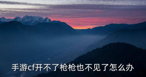 手游cf开不了枪枪也不见了怎么办